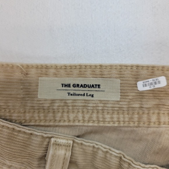 AG Adriano Goldschmied Corduroy Pants Mens 33x27 Brown Graduate Tailored Preppy - Picture 6 of 12